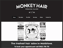 Tablet Screenshot of monkeyhair.co.uk